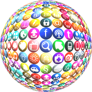 social media globe