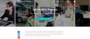 Image of the online course enrolment page for job hunting success